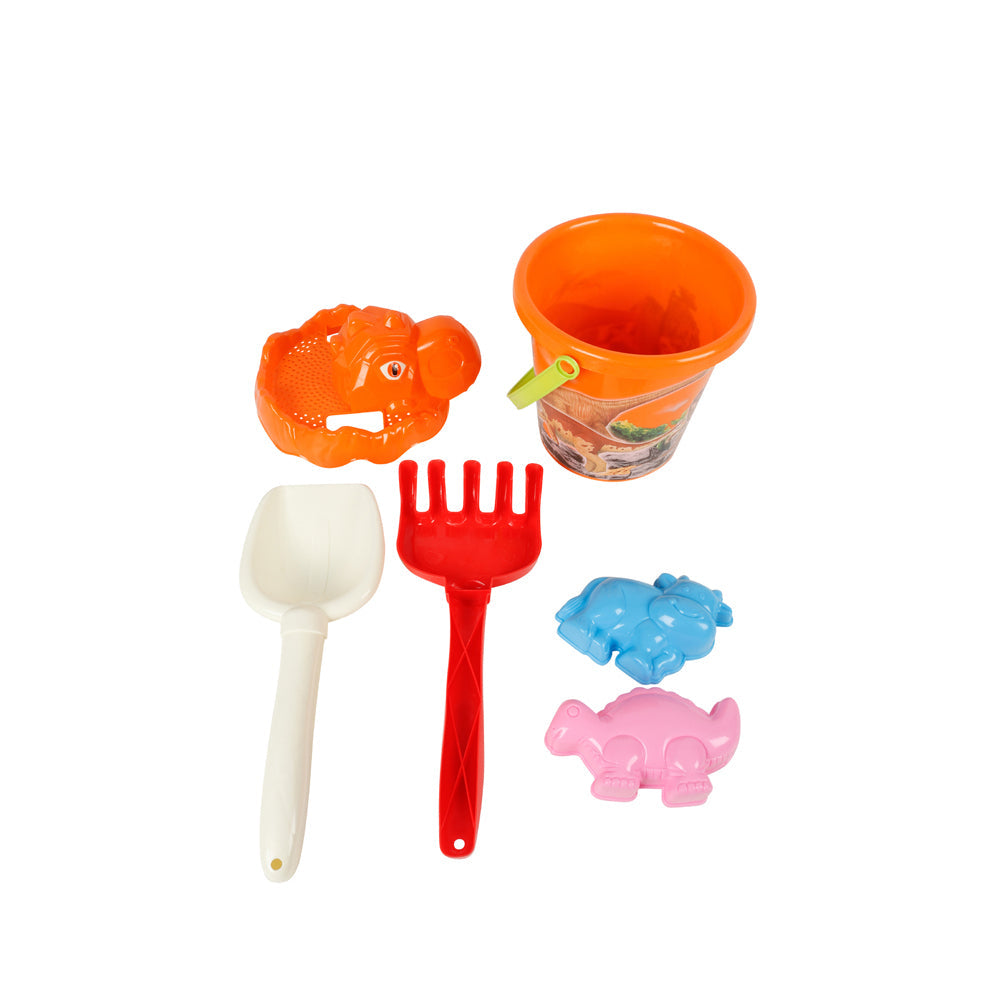 Toylife 24cm Dinasour Beach Bucket & Sifter Kids/Children Fun Outdoor Toy (6 Pieces) — image 2