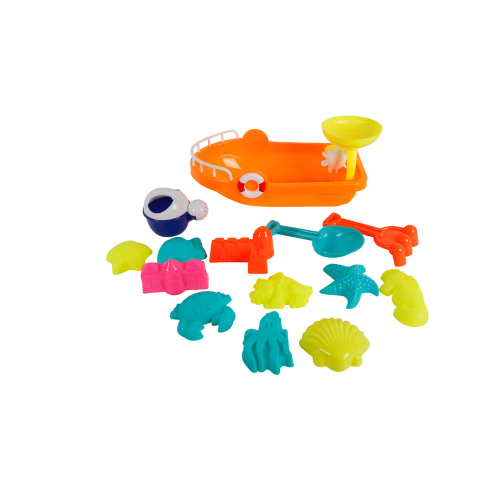 Toylife 37cm Boat w/ Beach Accessory Kids/Children Fun Summer Outdoor Toy (14 Pieces) — image 2