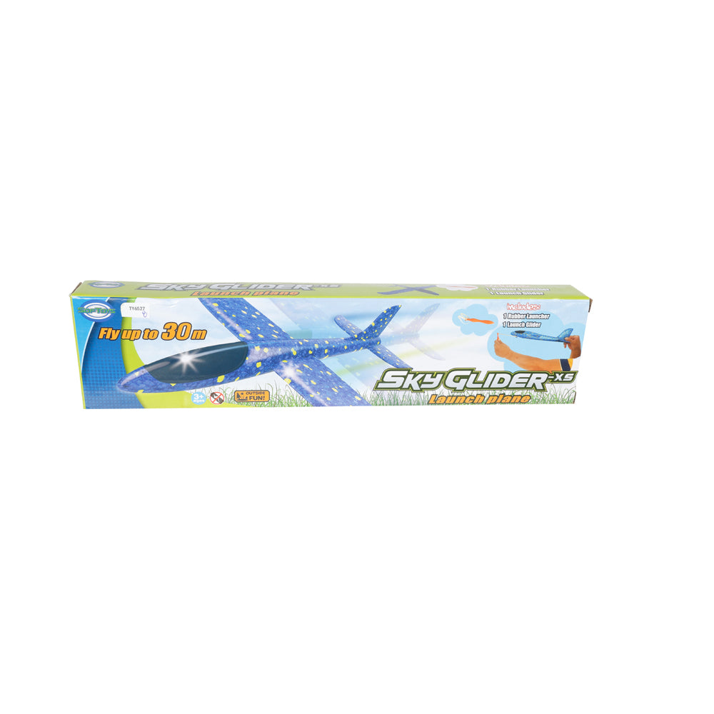 Toylife 49cm Plastic Sky Glider Launch Plane Kids/Children Outdoor Toy Blue — image 2