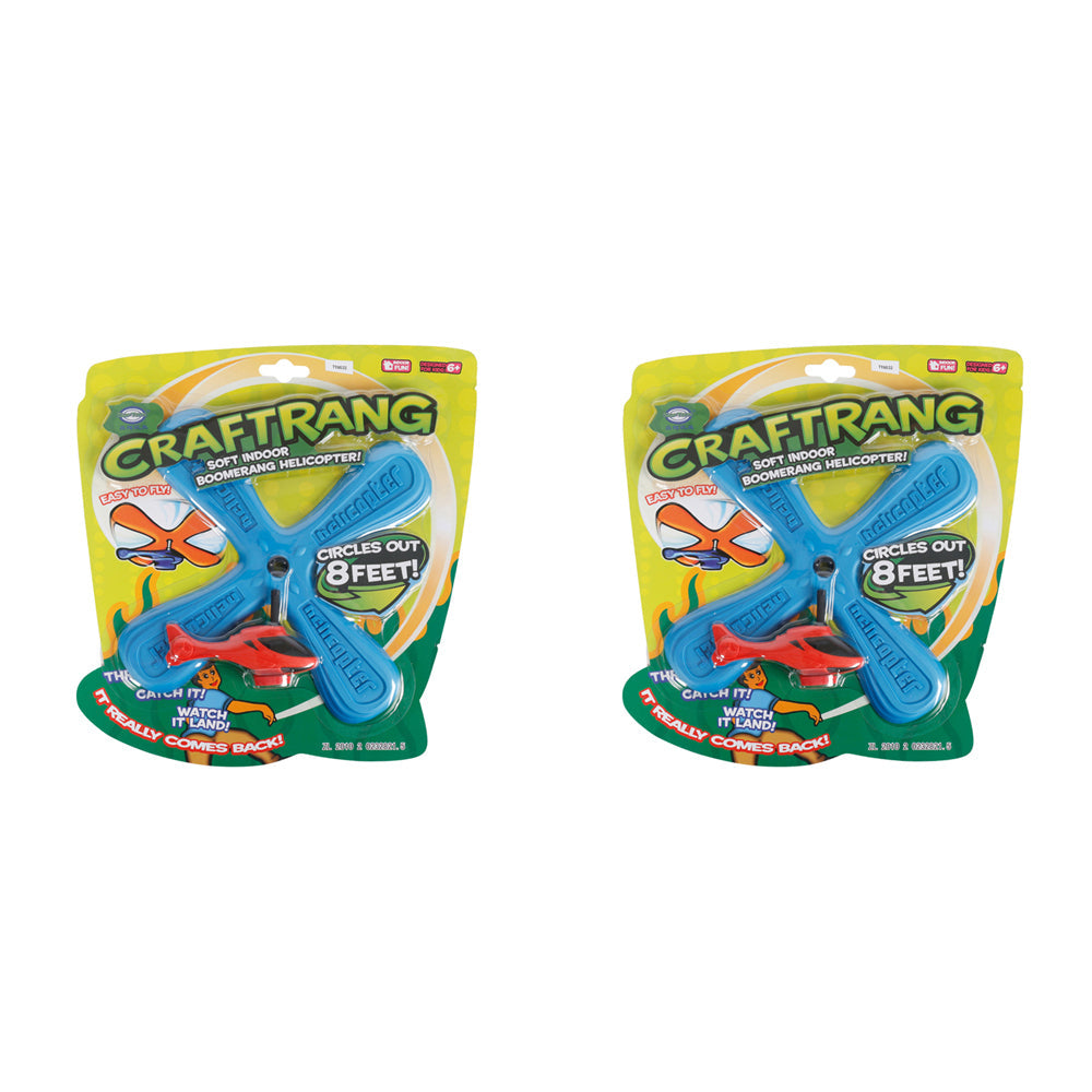 Toylife Craftang 26cm EVA Helicopter Boomerang Toy Outdoor Kids 6y+ Asstd (2 Pack)