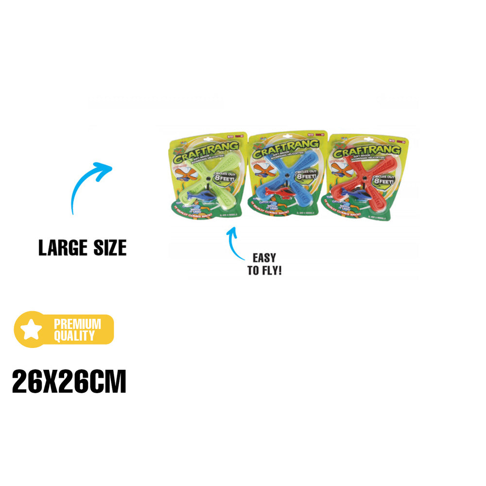 Toylife Craftang 26cm EVA Helicopter Boomerang Toy Outdoor Kids 6y+ Asstd (2 Pack) — image 4