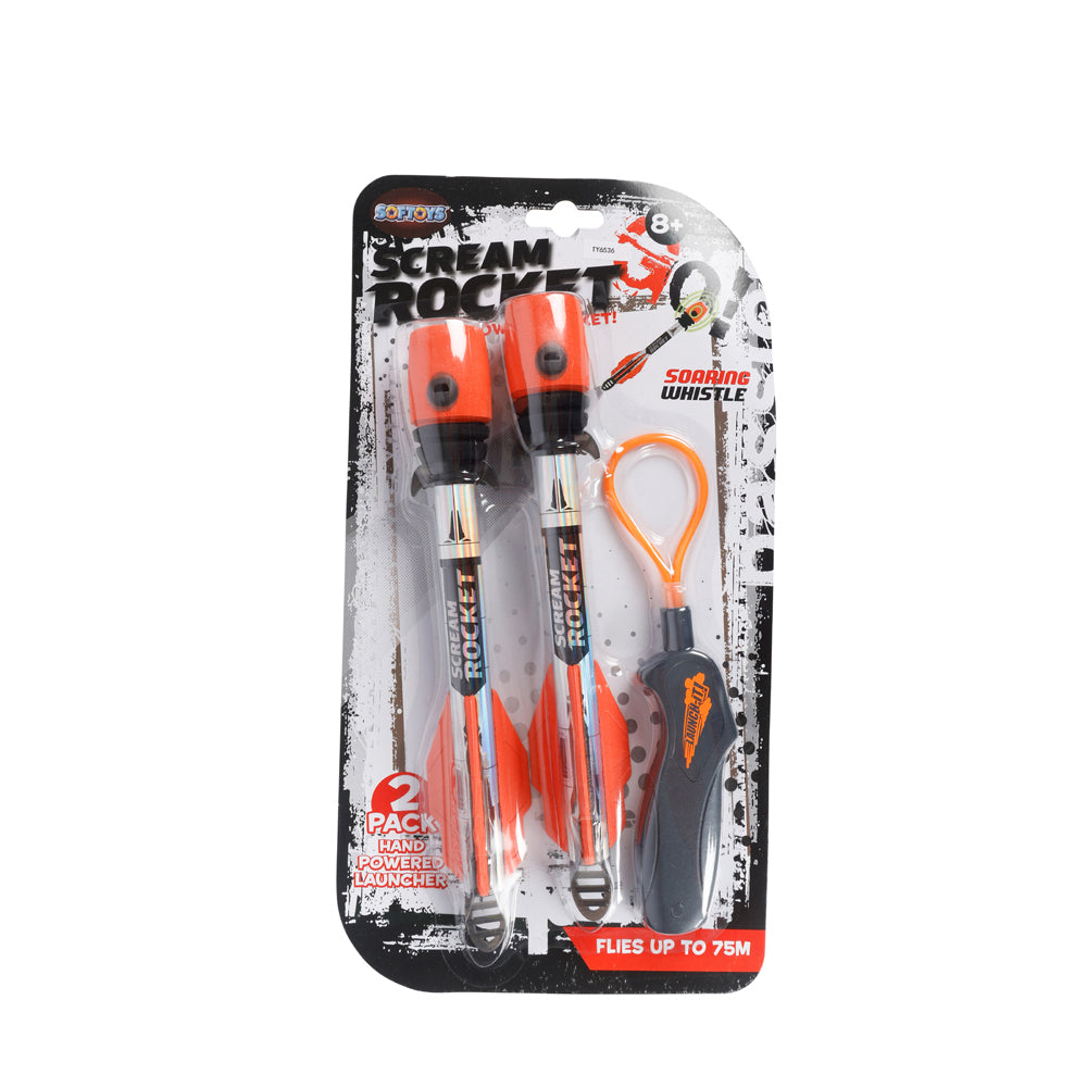 Toylife 28cm Fly Upto 75M Scream Rocket/Slingshot Set w/ Sound Kids 8y+ (3 Pieces) — image 2