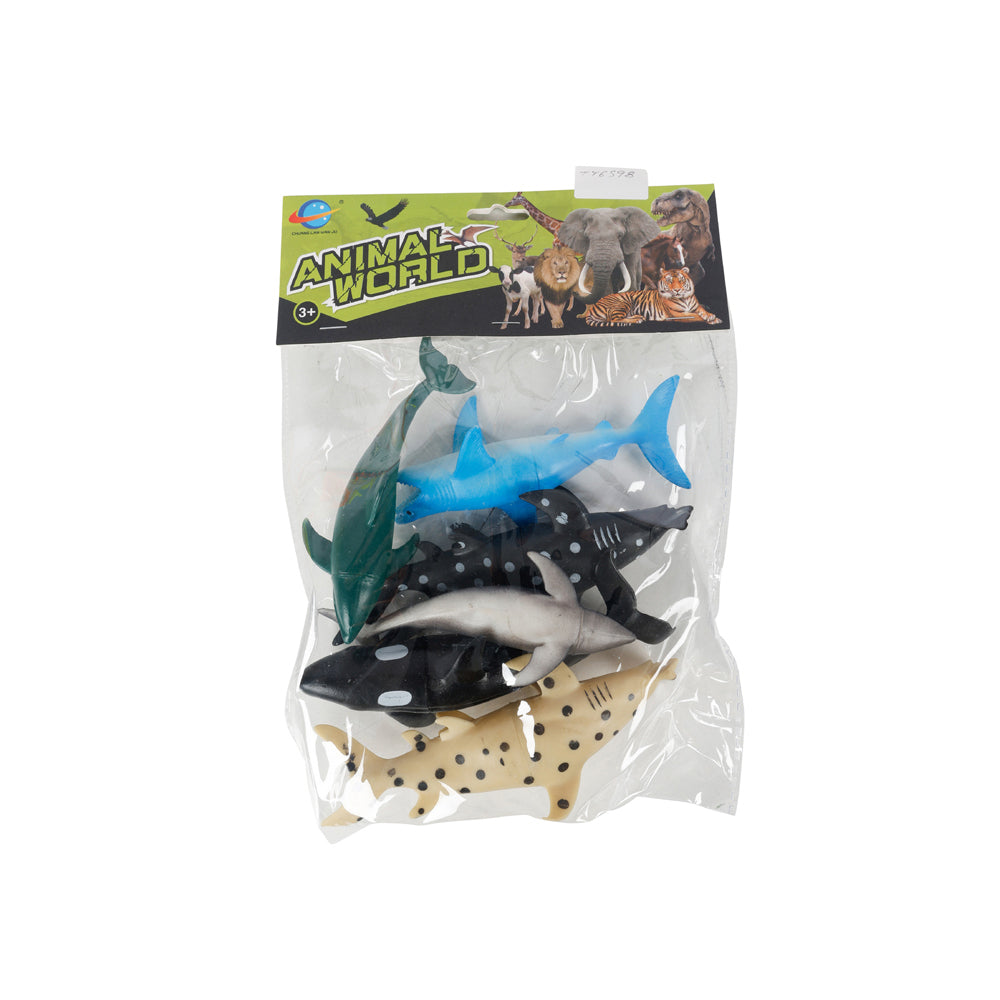 Razoo 6pcRazoo Ocean World Animals Assorted Pvc Bag Collections Fun Toy 24x20cm 3+ (2 Pack) — image 2