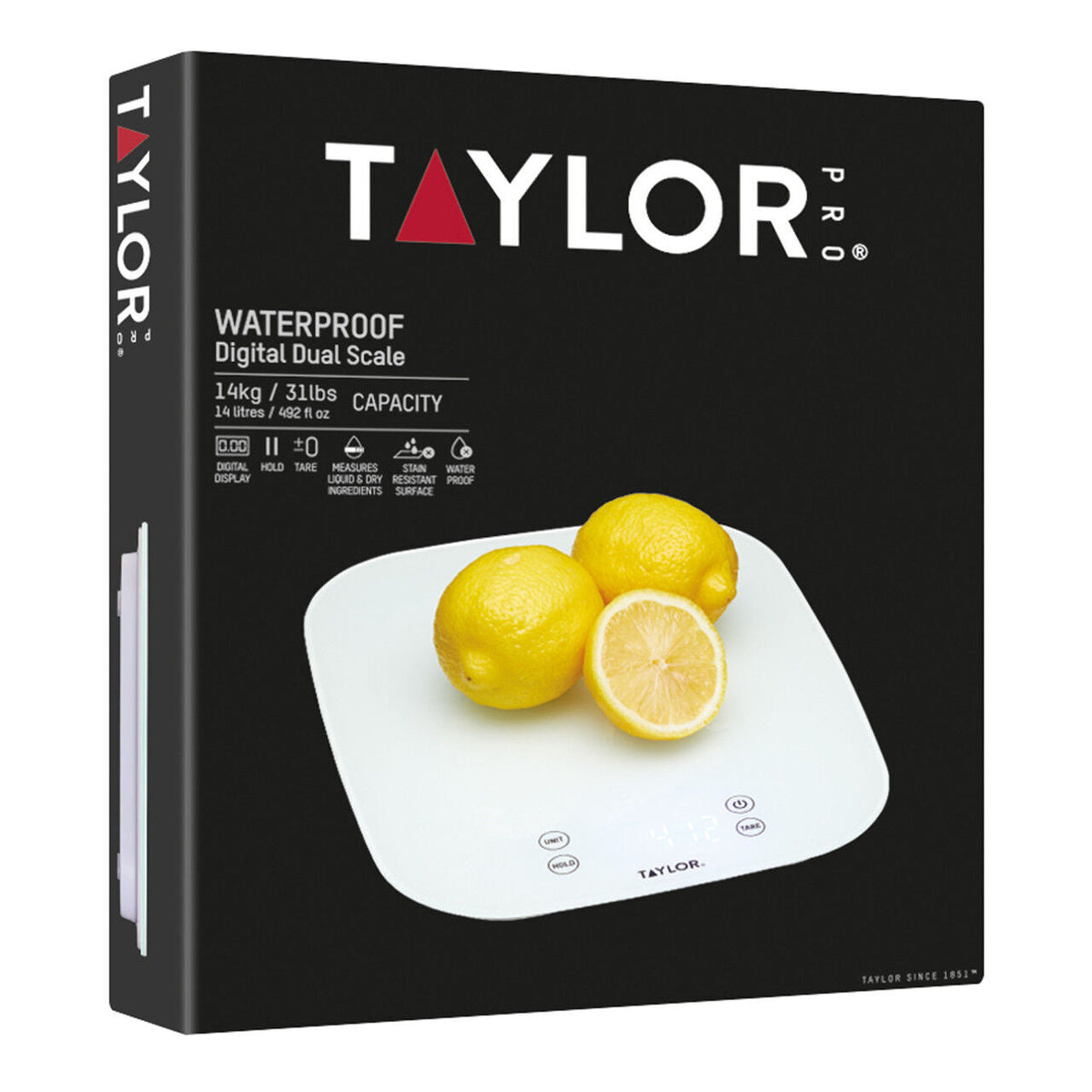 Taylor Pro Glass Waterproof Digital Dual Kitchen Scale Tools/Gadget 14Kg — image 2