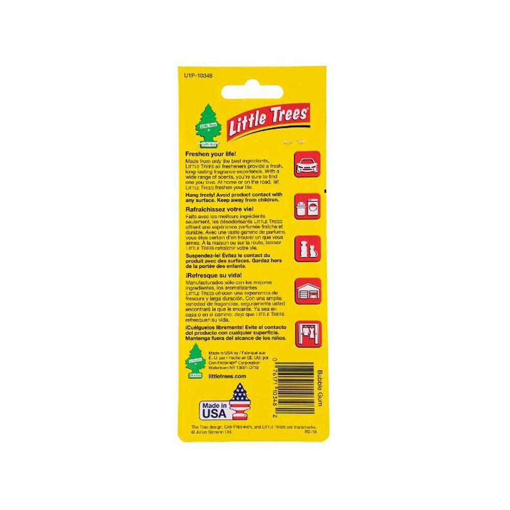 Little Trees Hanging Paper Car Fragrance Air Freshener Xtra Strength Bubblegum — image 3