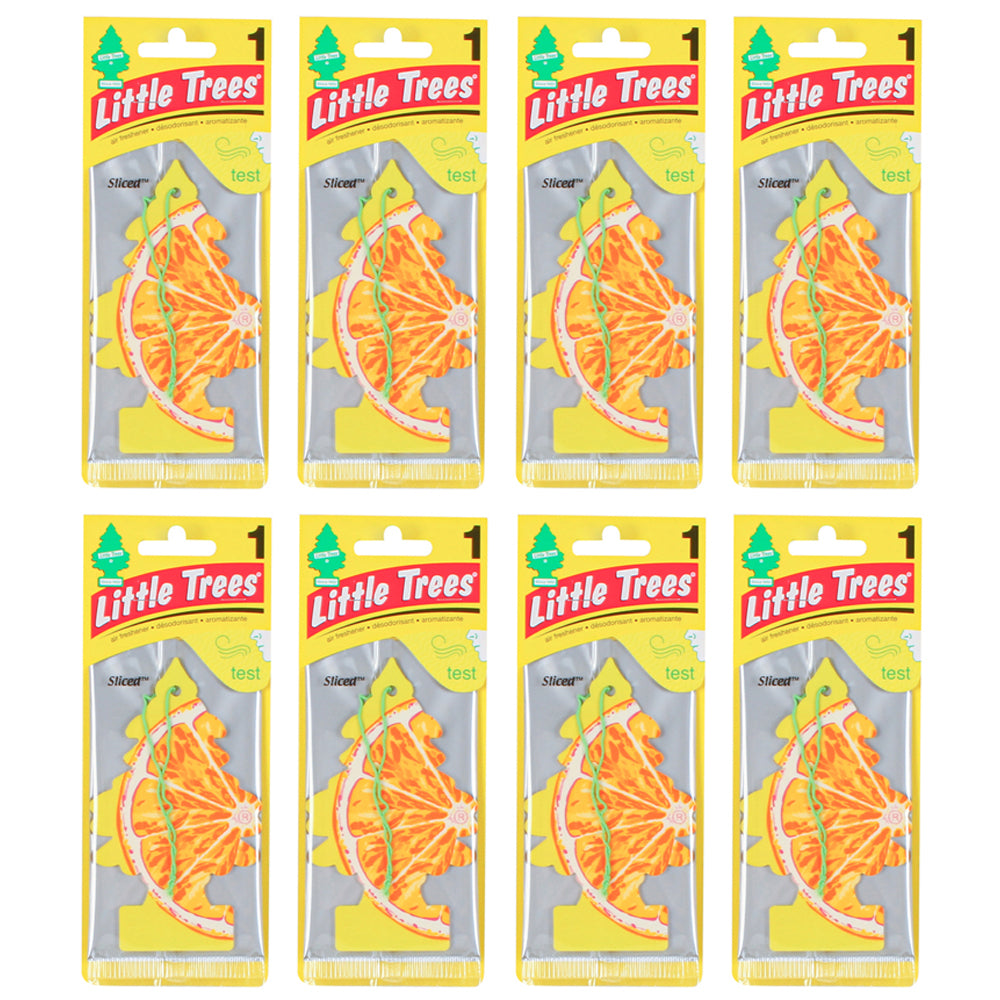 Little Tree 1 Pack Sliced Car Air Freshener Long-Lasting Fragrance 12x4cm (8 Pack)