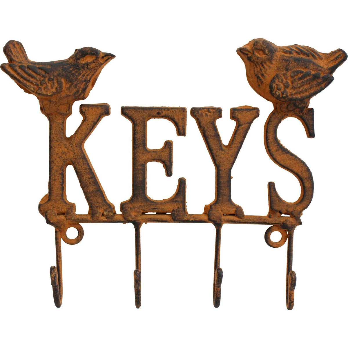 LVD Hook Double Birds Keys Metal 17cm Key Holder Wall Mounted Organiser Home Decor