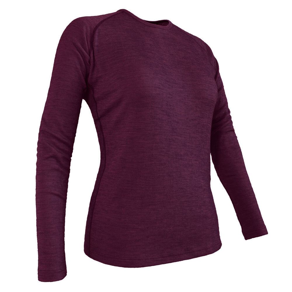 Wilderness Wear Women's Thermal Activewear Long Sleeve Crew Neck Top 14/L — Merlot