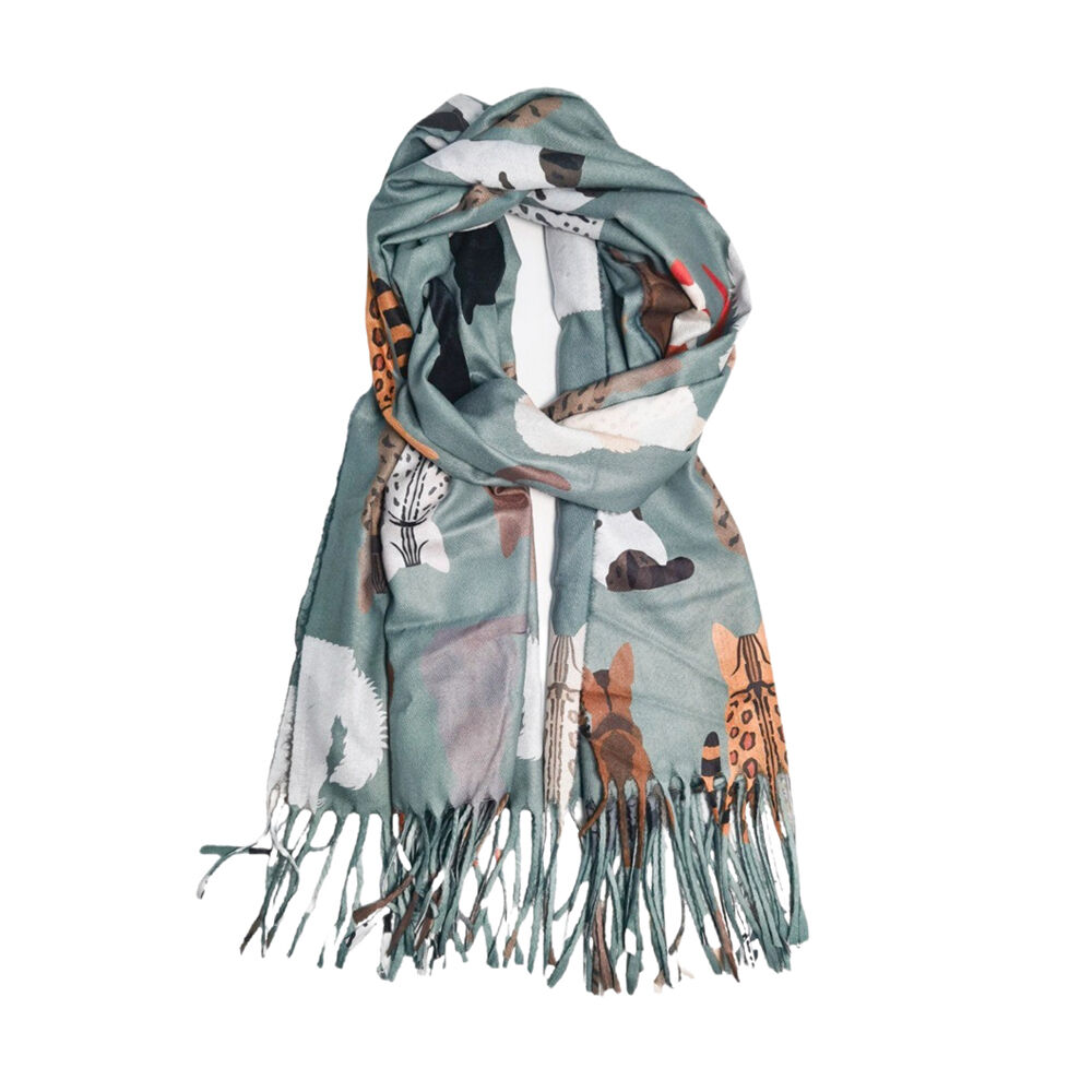 Urban Sassy Cat Scarf Stylish Womens/Ladies Fashion Soft Neck Wrap Green