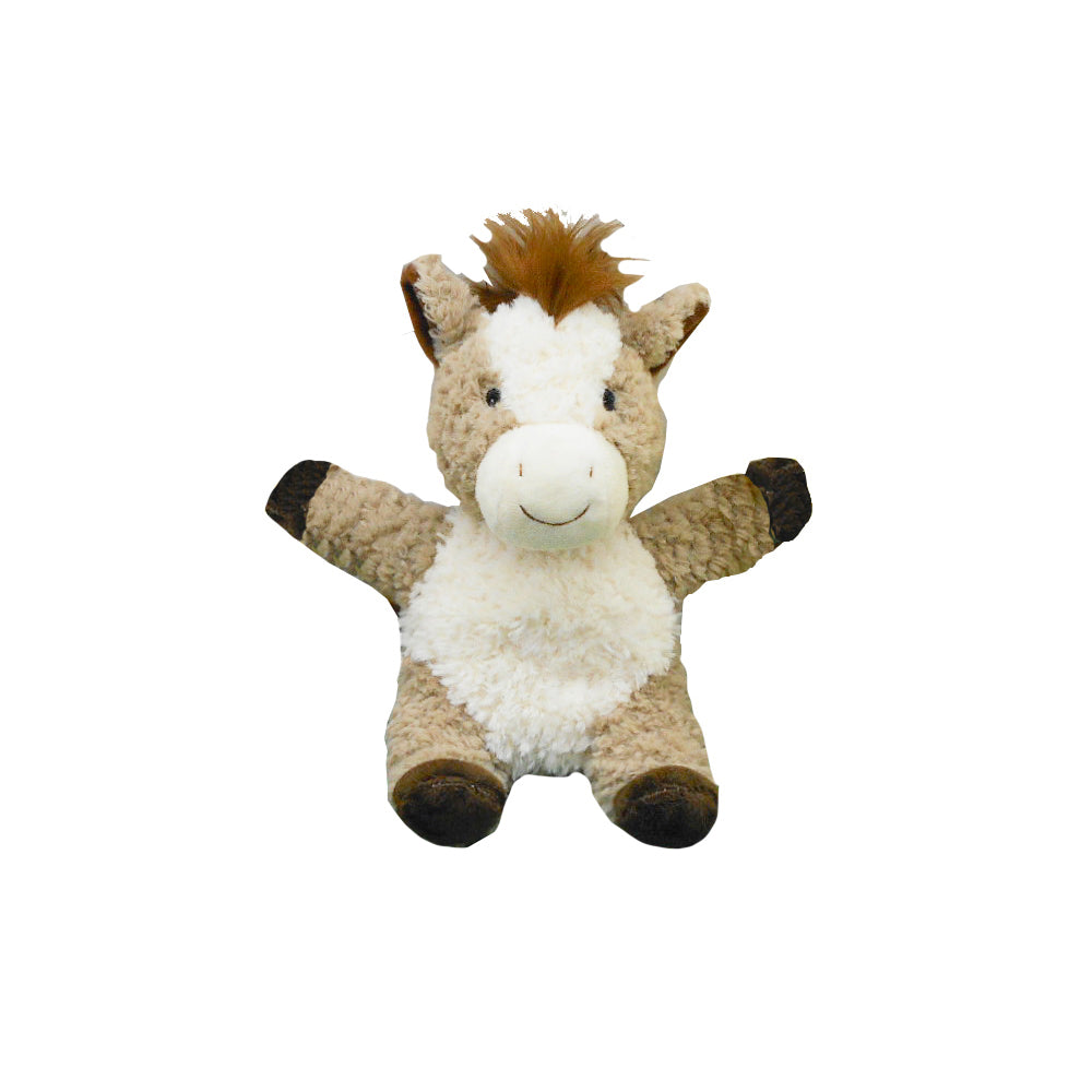 Urban Products Curly 18cm Horse Soft Fabric Animal Plush Kids/Children Toy Brown
