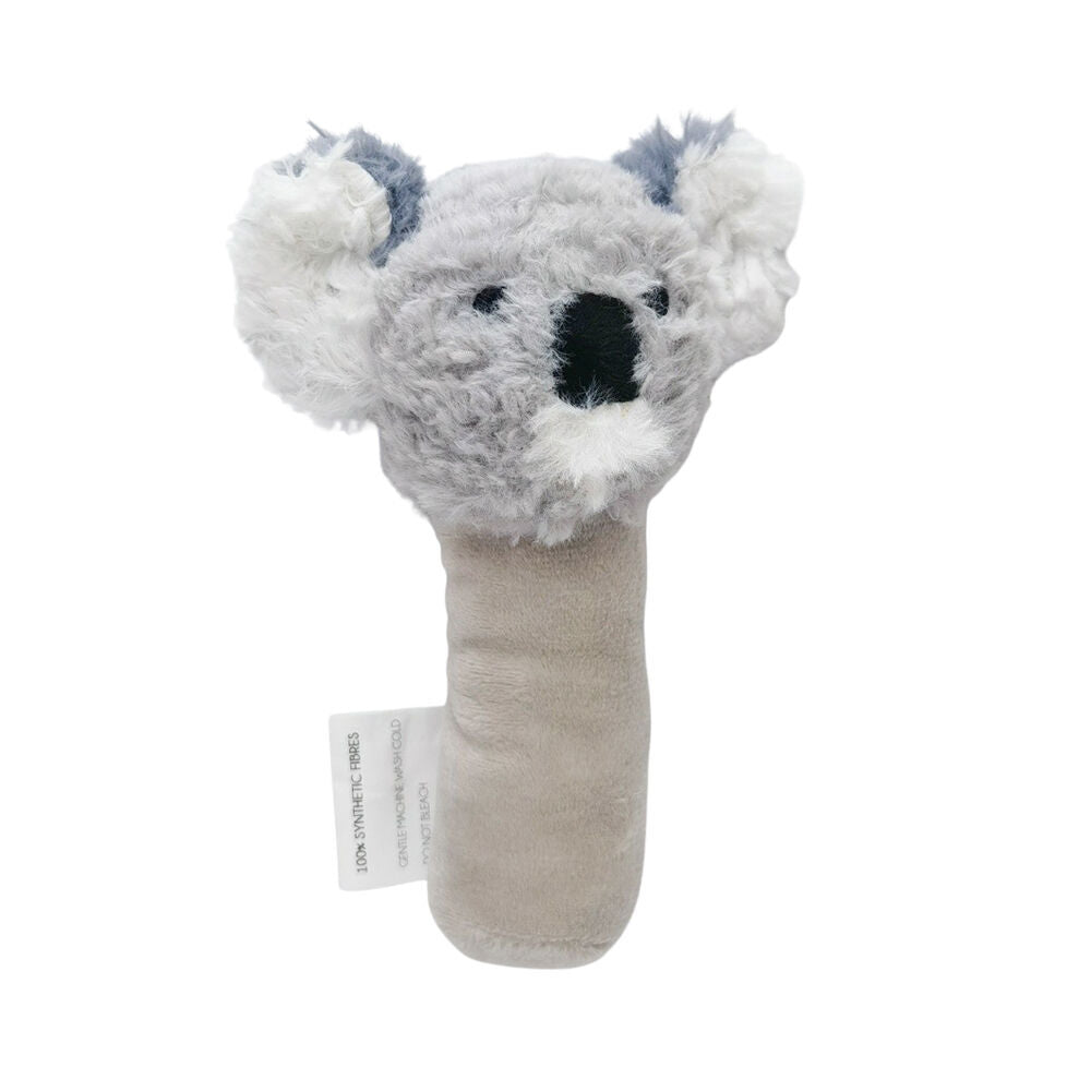 Urban Curly Koala Baby/Toddler Soft Animal Cuddle Toy Rattle 13cm Grey (2 Pack) — image 2