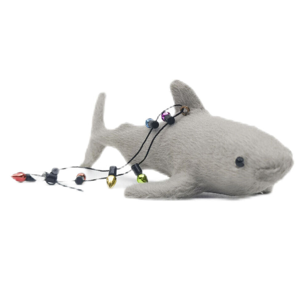 Urban 15cm Grey Furry Shark Hanging Christmas Tree Decoration — image 2