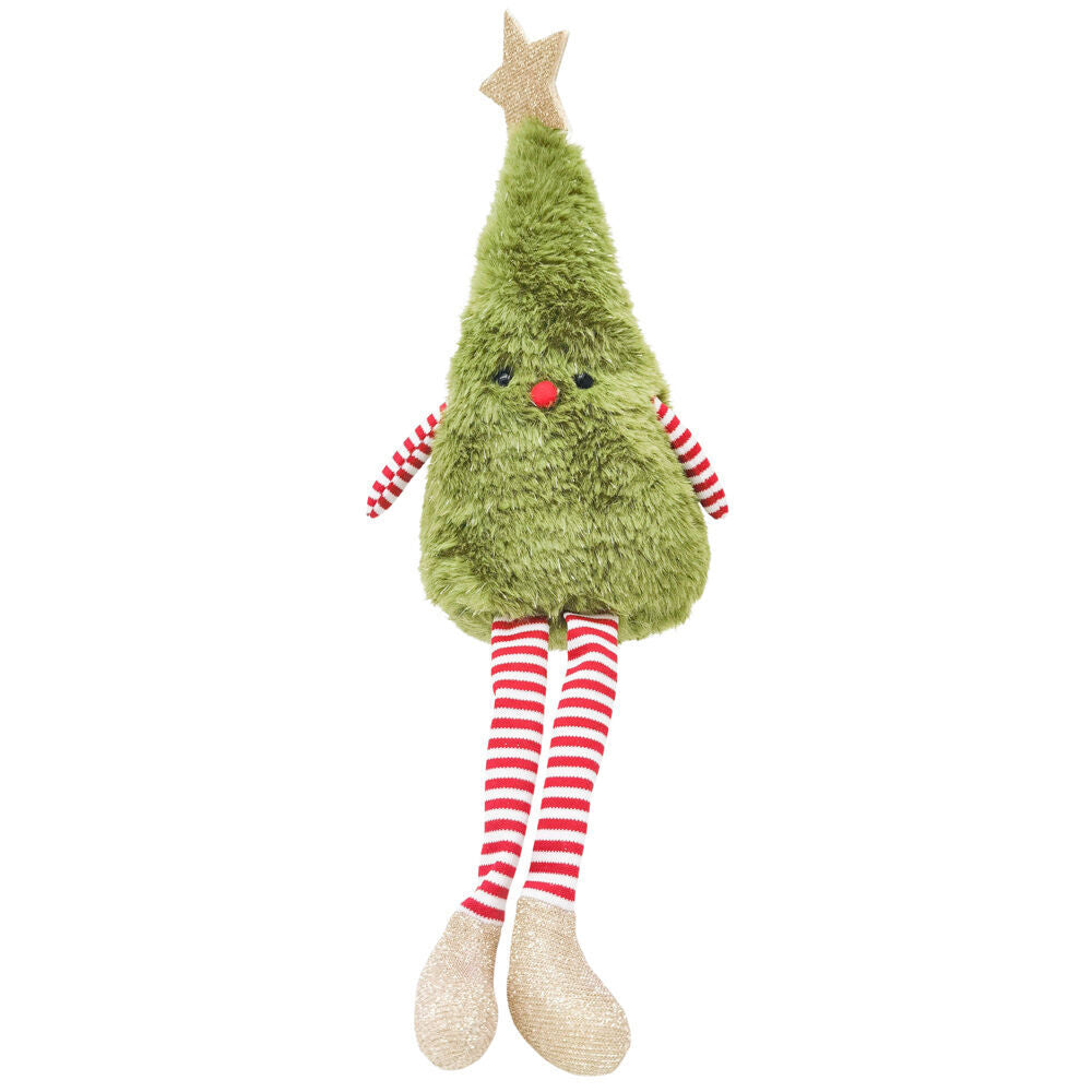 Urban 42cm Green Fluffy Christmas Tree Sitting Decoration Ornament
