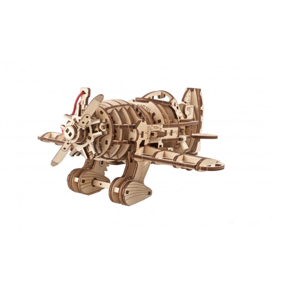 Ugears 354pc 14y+ Mad Hornet Airplane Model Wooden 3D Puzzle w/Spring Motor