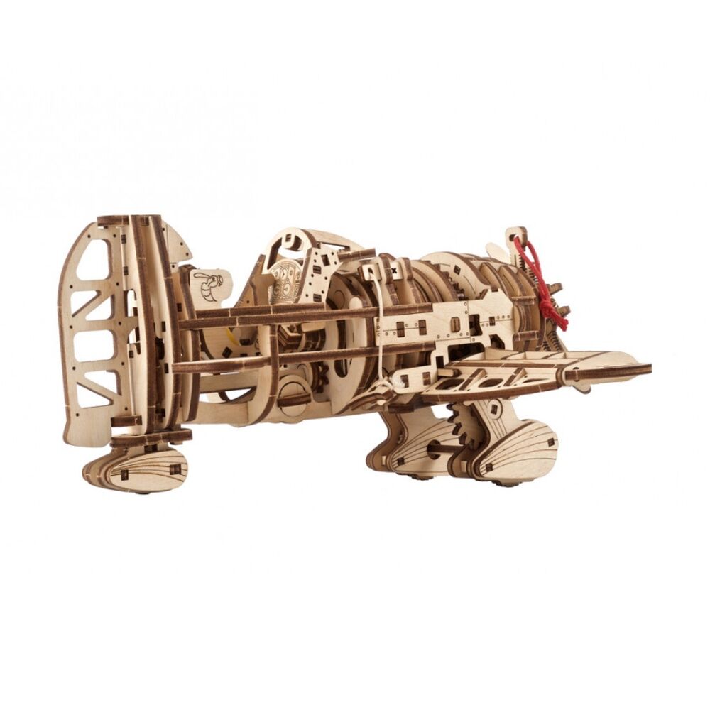 Ugears 354pc 14y+ Mad Hornet Airplane Model Wooden 3D Puzzle w/Spring Motor — image 4