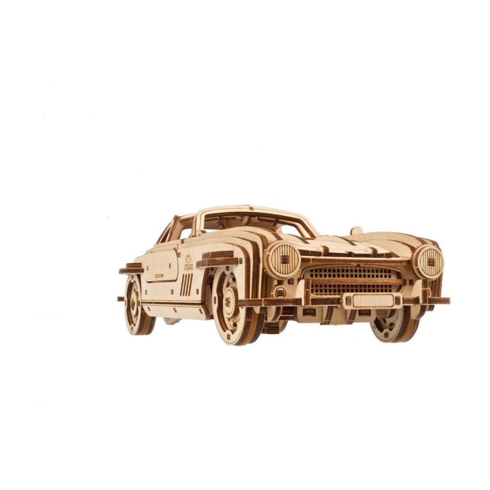 Ugears 262pc 14y+ Winged Sports Coupe Model Wooden 3D Puzzle w/Spring Motor — image 5