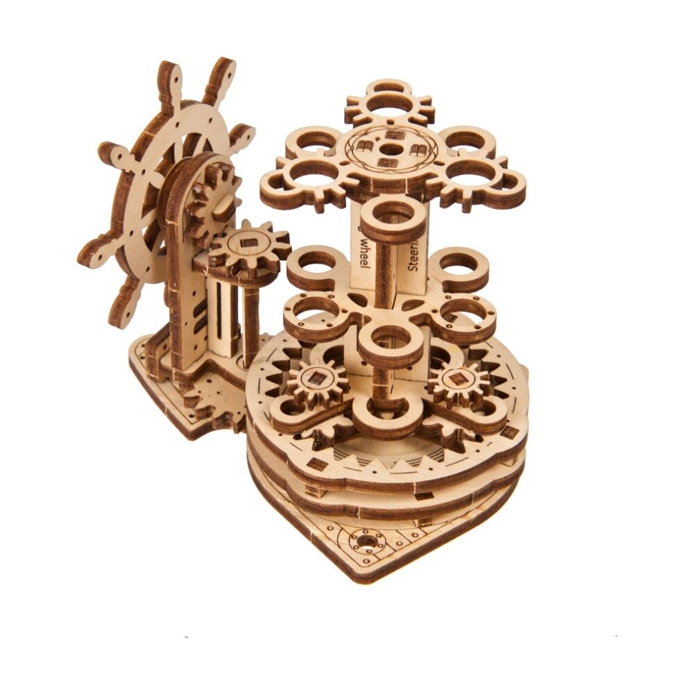 Ugears 51pc 8y+ Wheel Organiser 2.0 Wooden 3D Puzzle Desk Pen/Pencil Holder — image 2
