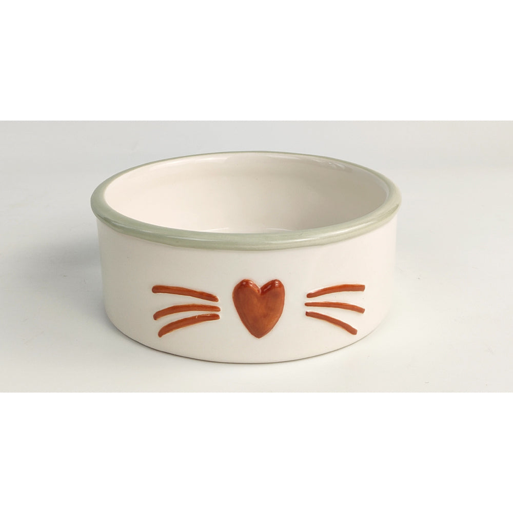 Urban 13cm Perfect Pets Meow Ceramic Cat Kitten Bowl Feeding/Drinking Dish White — image 3
