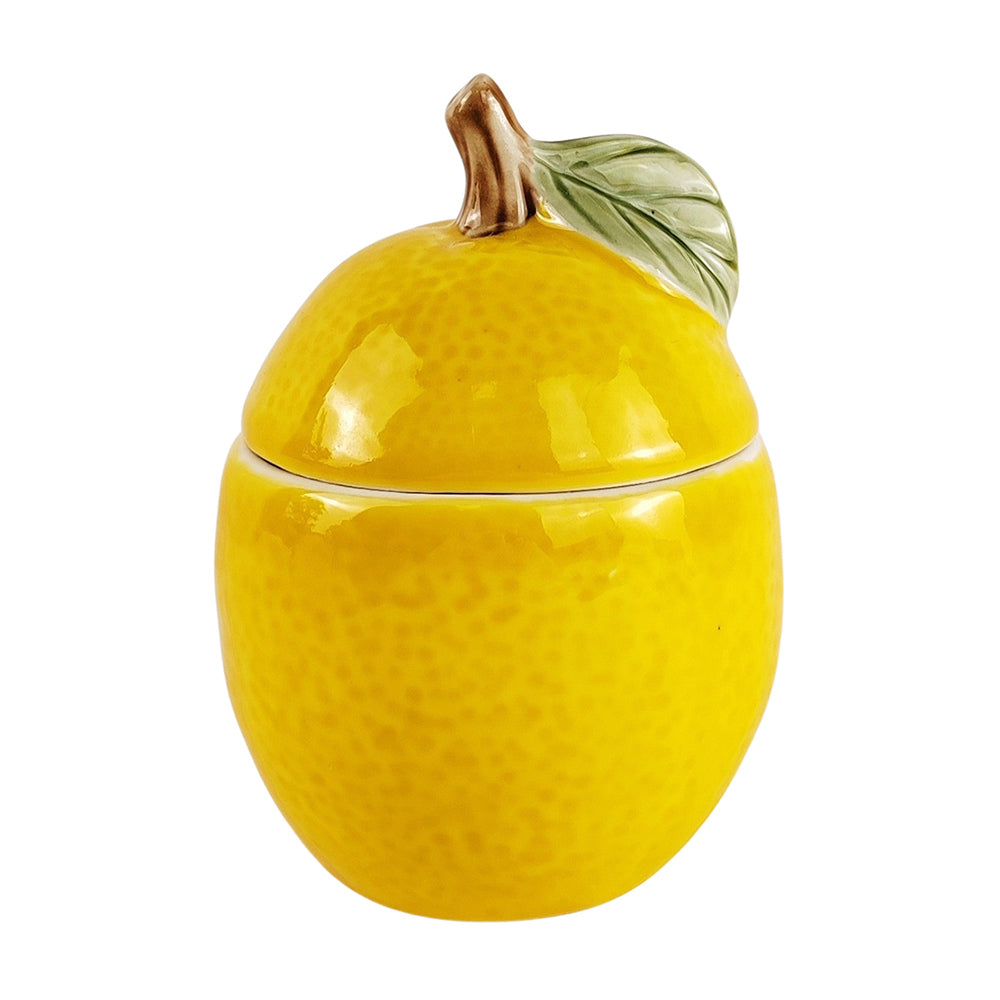 Urban 12.5cm Ceramic Lemon Jar Snacks/Treats Container Storage w/ Lid Yellow