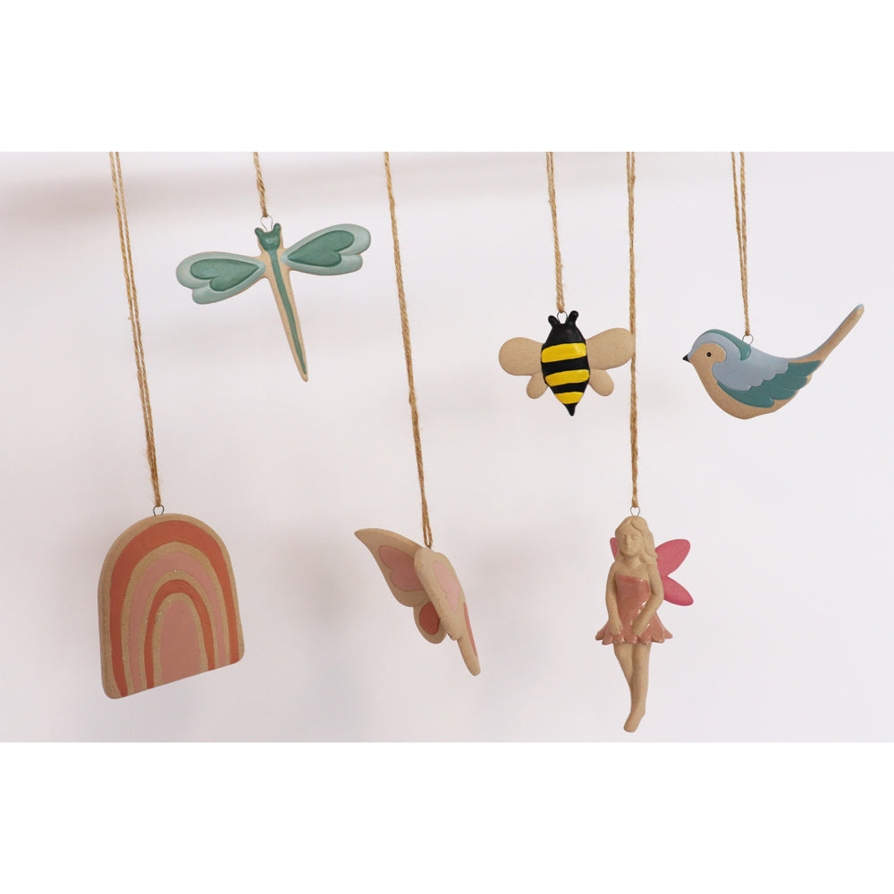 Urban 10cm Rainbow Ceramic Garden Hanging Charm Home Plant Pot Display Pink — image 2