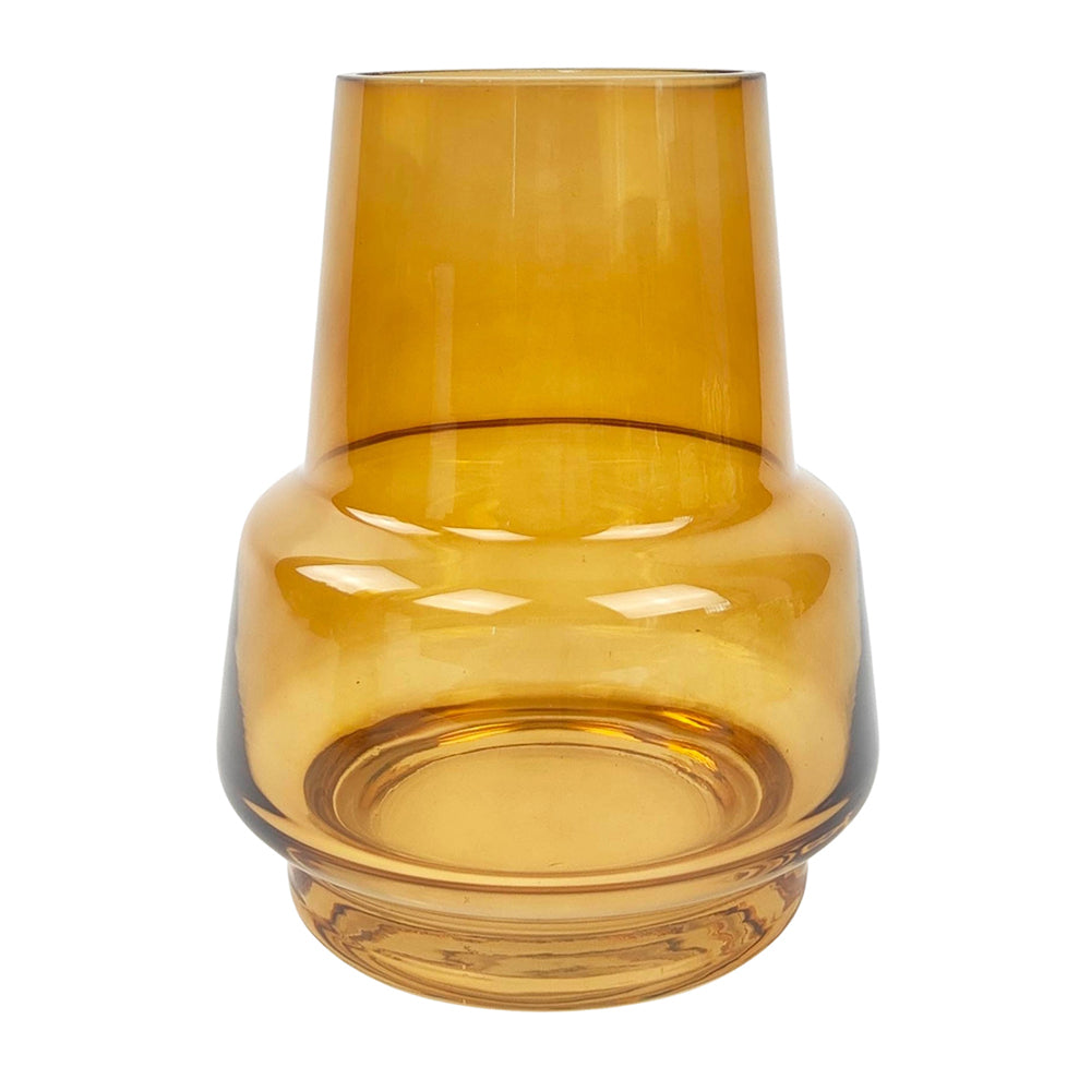 Urban Tommy Abstract Glass Flower Vase Home Decorative Display Rust — 19cm Medium