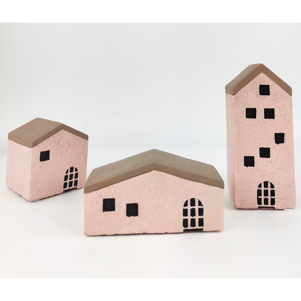 Urban Jonah House 8cm Concrete Ornament Home Decor Statue Display Medium Pink — image 2