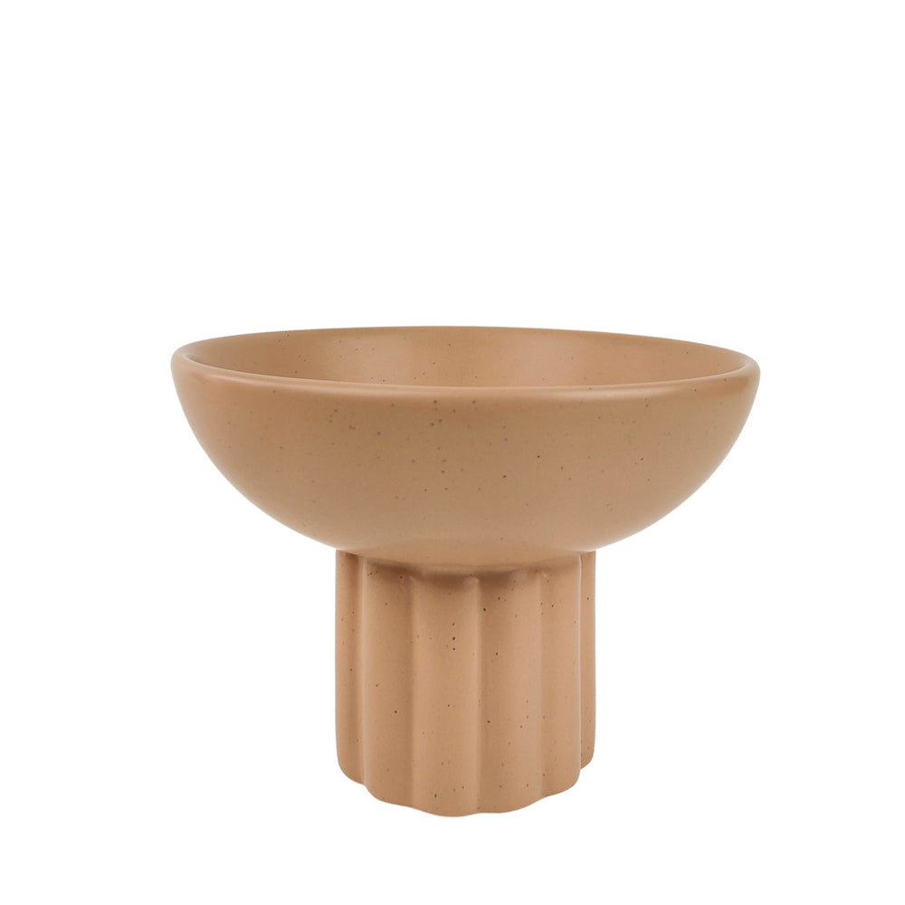 Urban Leilani 17cm Ceramic Tall Bowl Home Decorative Planter/Vase Display Beige