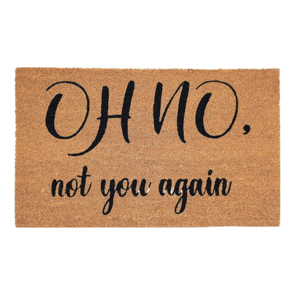 Urban 45x75cm Oh No Not You Again Coir Doormat Home Carpet Mat Floor Rug Black