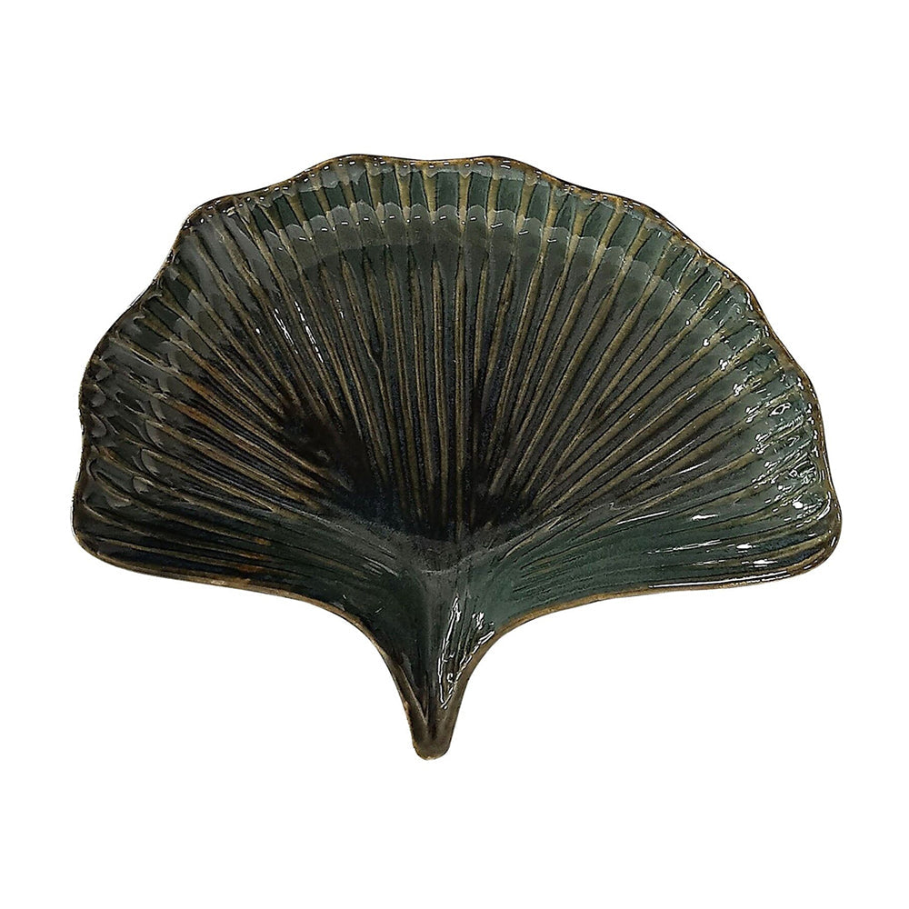 Urban Lyra 23cm Ceramic Ginko Plate Home/Kitchen Decor Trinket Display Jungle