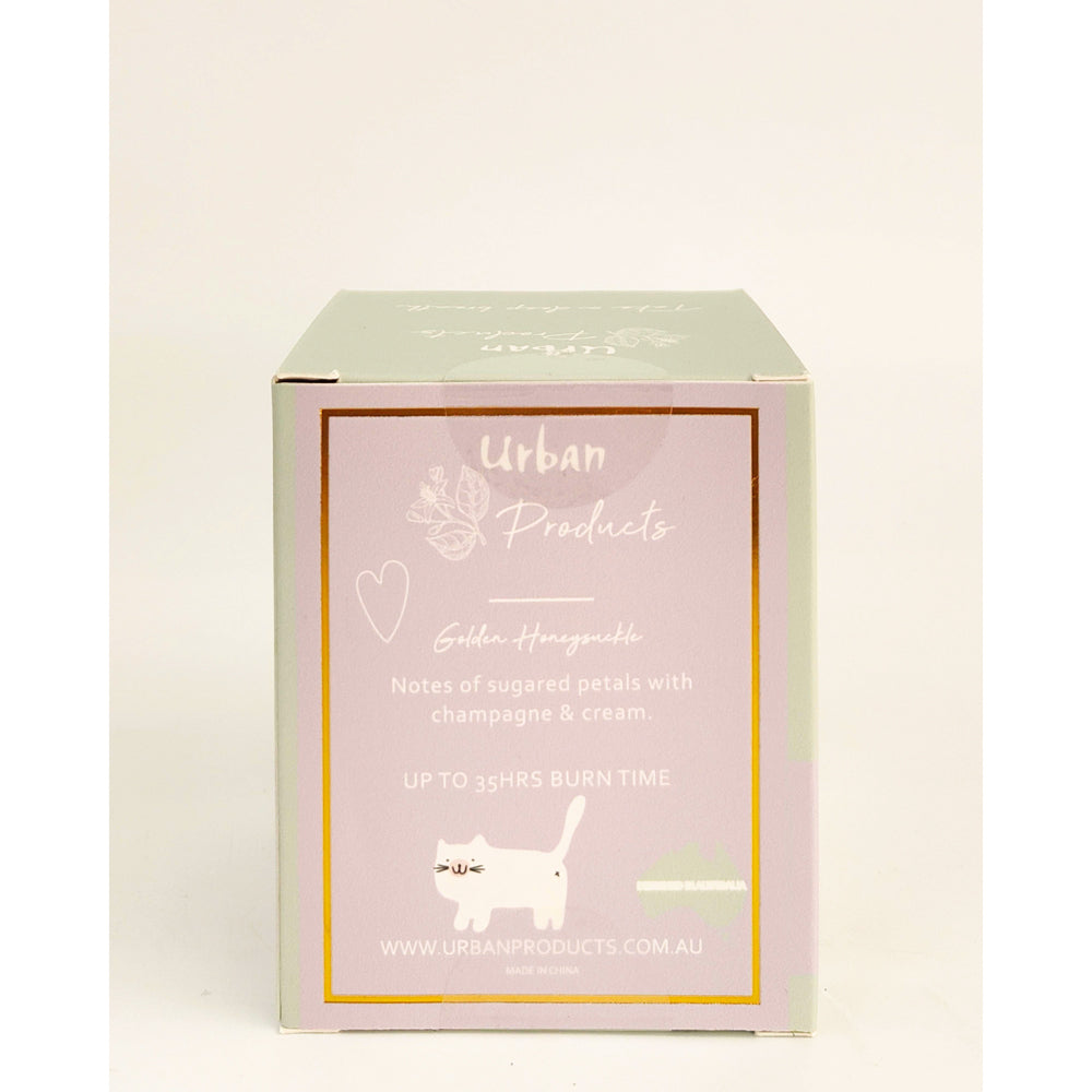 Urban Perfect Pets Cat Golden Honeysuckle 150g Glass Candle Home Fragrance Decor — image 2