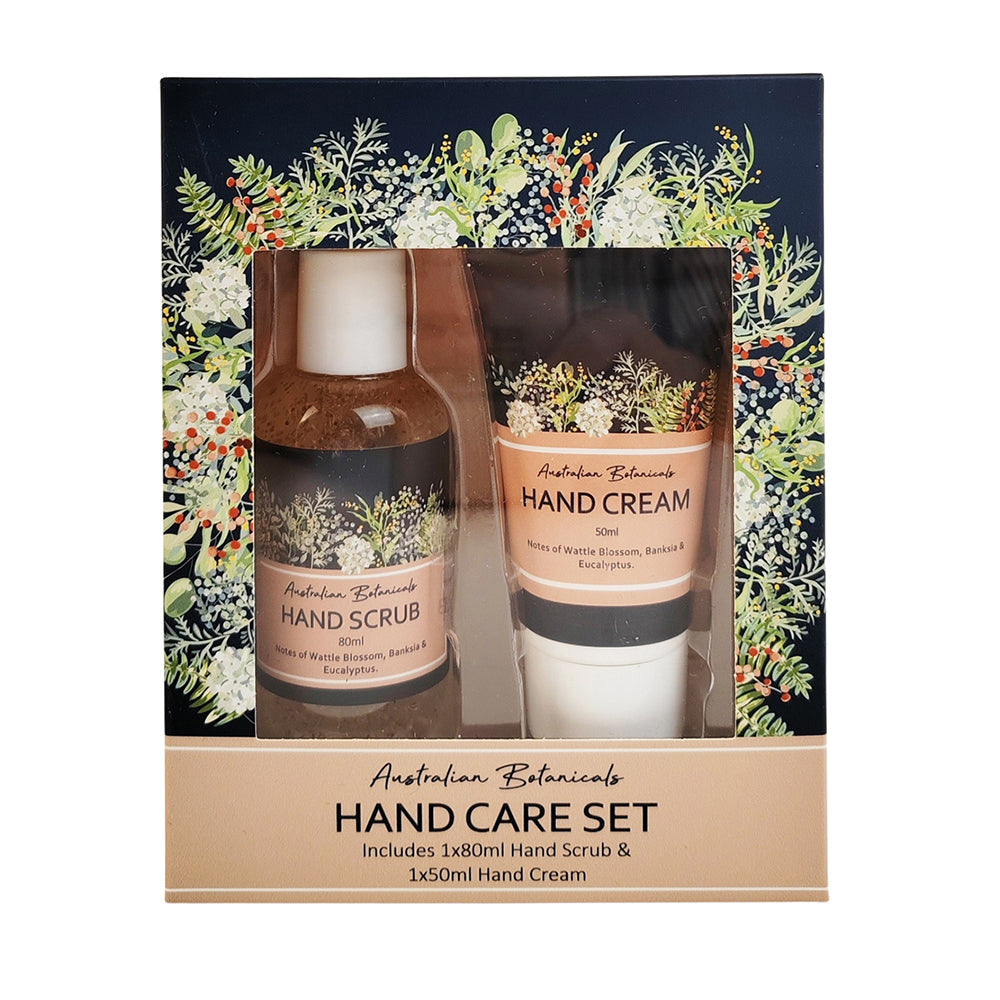 Urban Evie Floral 80ml Hand Scrub & 50ml Cream Care Moisturising Set Navy (2 Pieces)