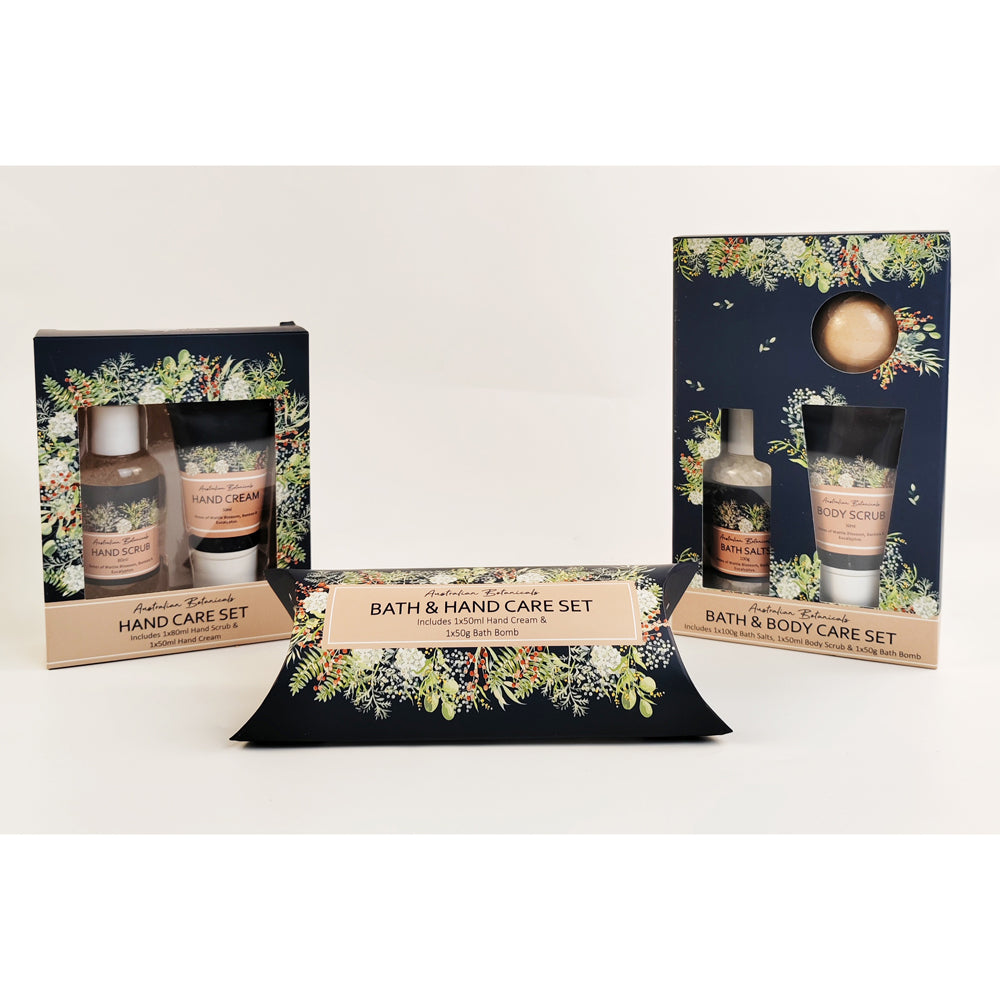 Urban Evie Floral 80ml Hand Scrub & 50ml Cream Care Moisturising Set Navy (2 Pieces) — image 2