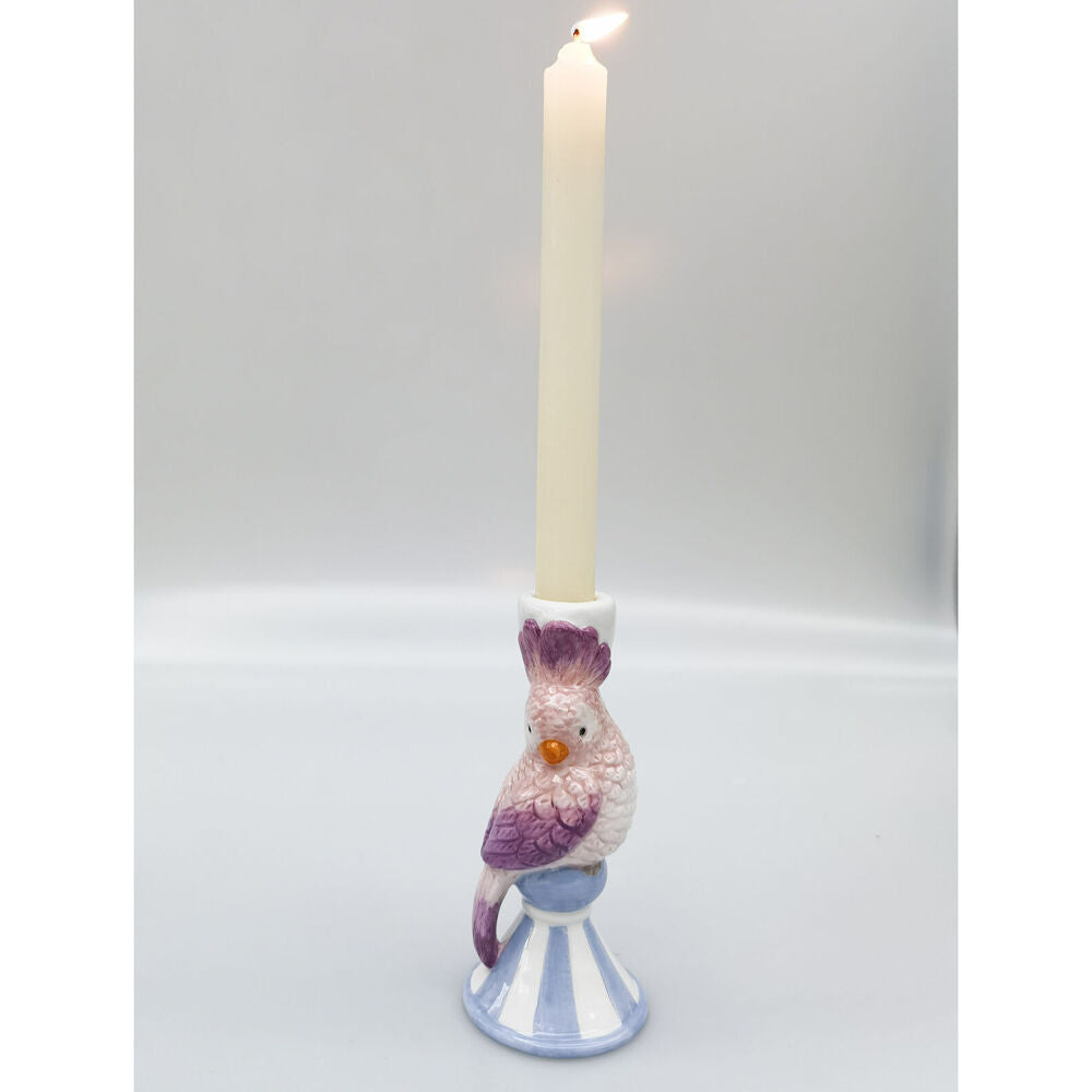 Urban 15x7cm Ceramic Perdy Parrot Candle Stick Holder Home Decor — image 3