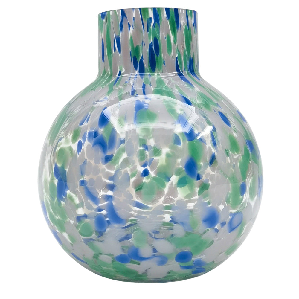 Urban Jaslyn Speckle Glass Flower Vase Green Blue Decorative Home Decor