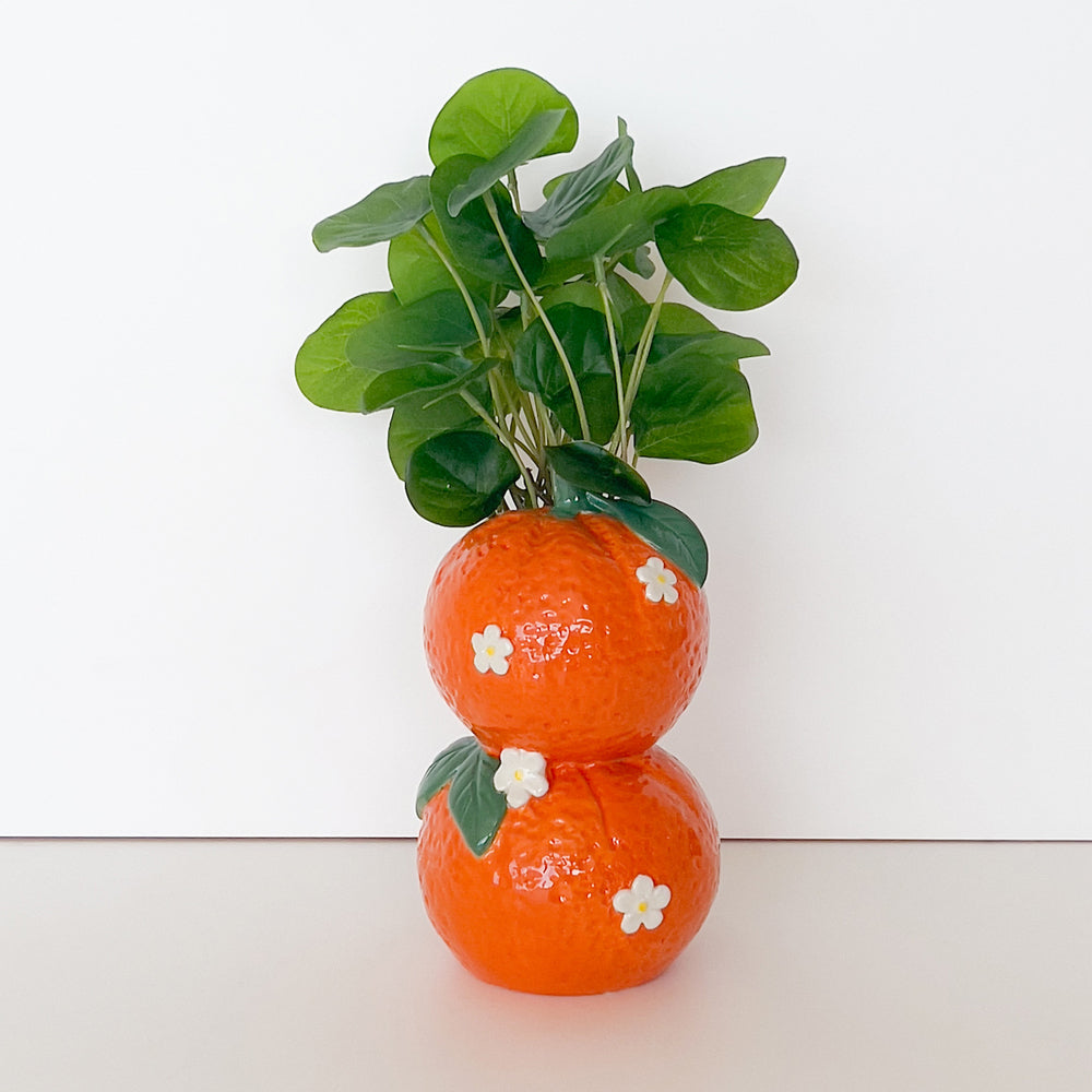 Urban Tuscan Oranges Flower Vase Orange 16cm Decorative Kitchen/Lounge Decor