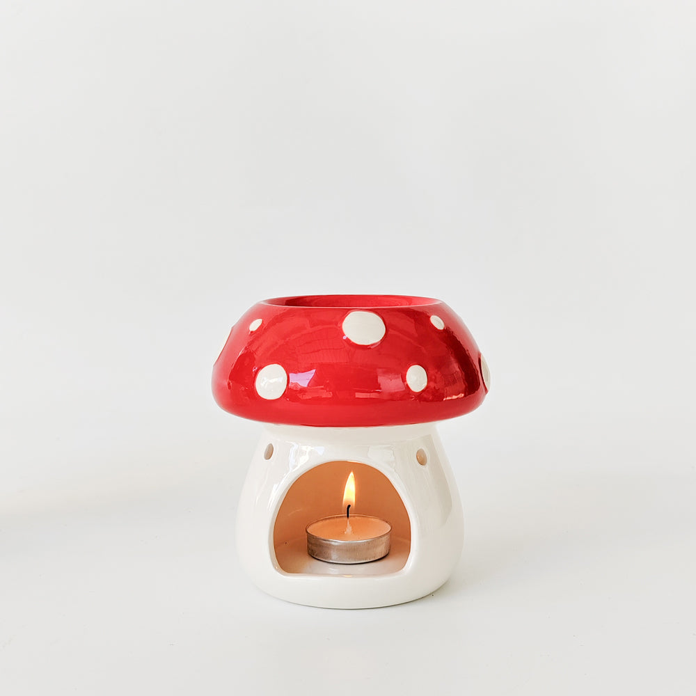 Urban Products Toadstool Home Fragrance Decor Ceramic Oil Burner Red 11cm — image 2