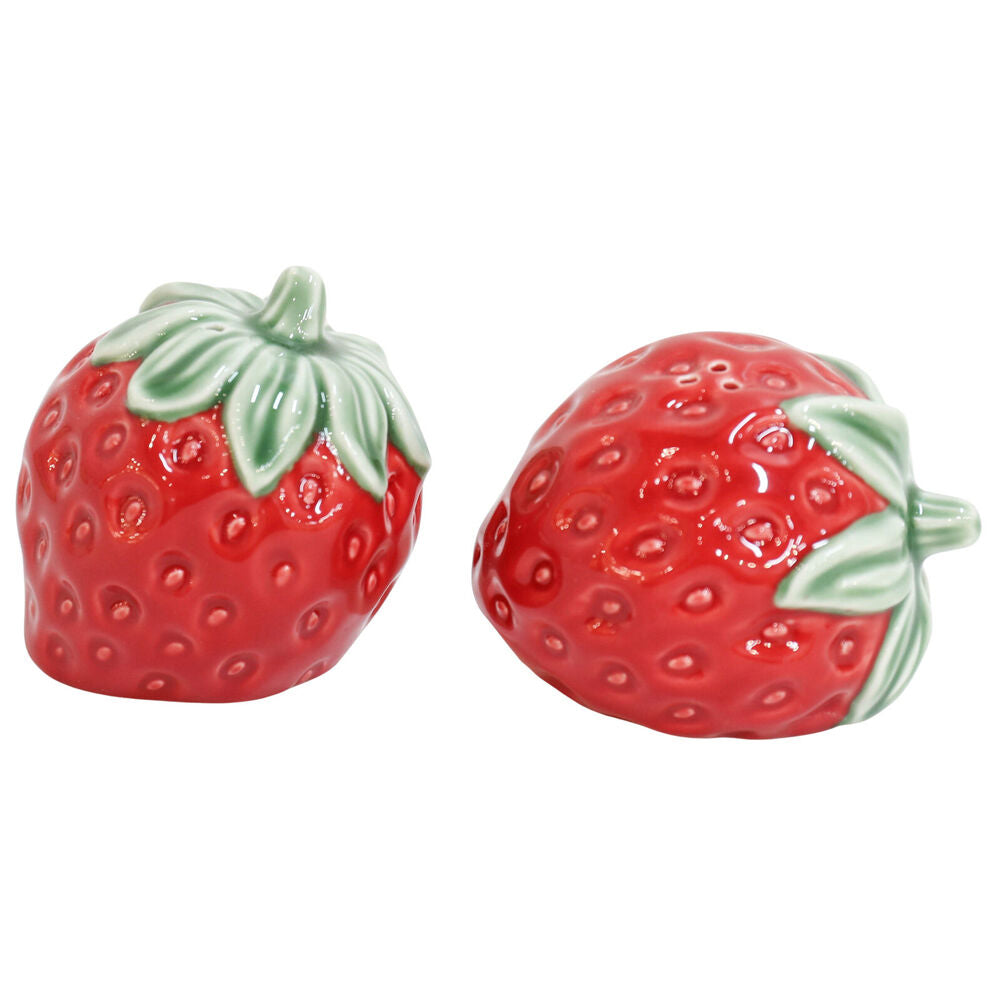 Urban Ceramic Strawberry Salt and Pepper Shakers Set 18x8cm Red (2 Pieces)