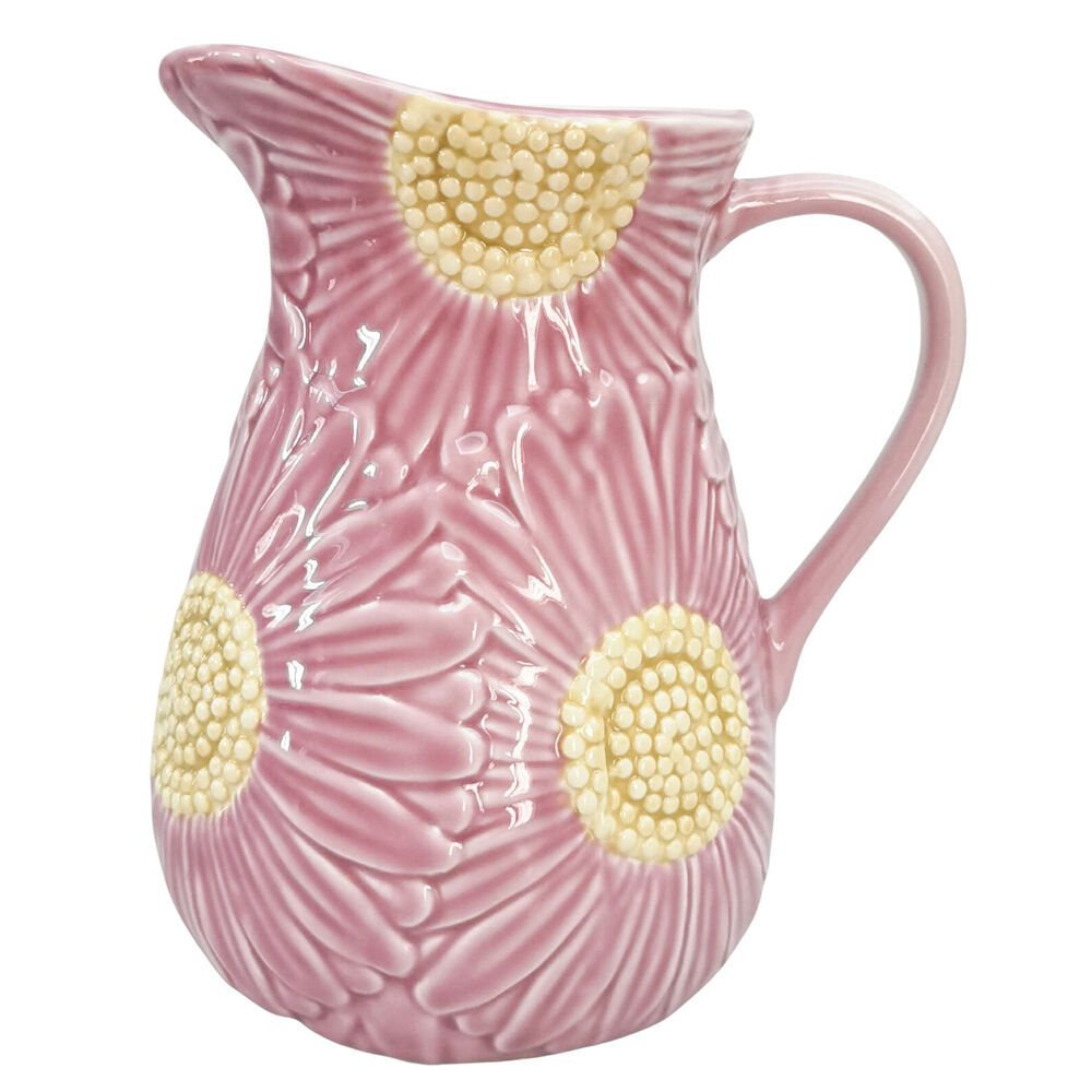 Urban 20x17cm Ceramic Flower Pitcher Beverage Serving Jug — Pink