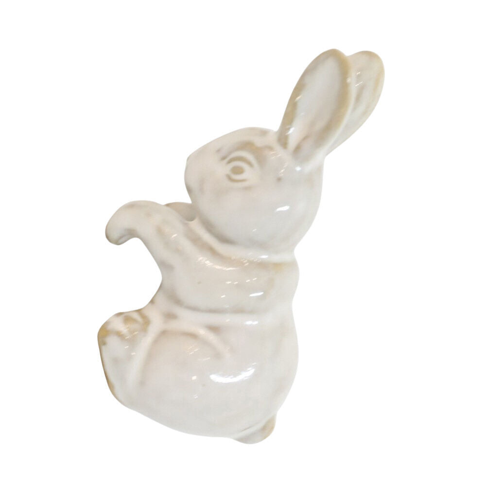 Urban 8cm White Ceramic Rabbit Outdoor Planter Pot Hanger Accessory