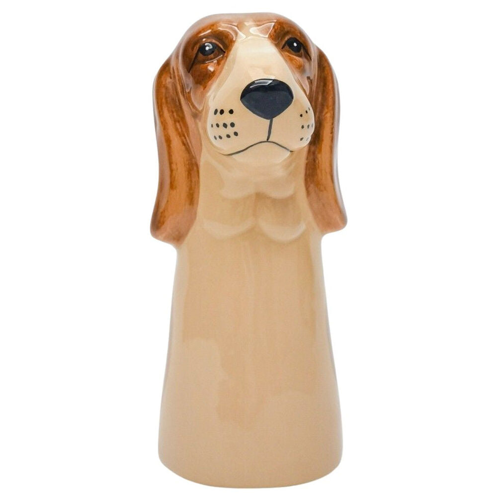 Urban Georgie Dog Vase Ceramic Tabletop Home Display Decor 19x10cm Brown/White