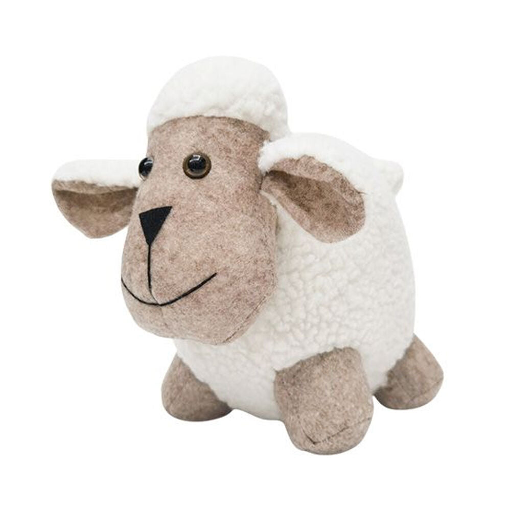 Urban Sheep Door Stopper Fabric Home/Room Floor Decor 21x29cm White Bisque