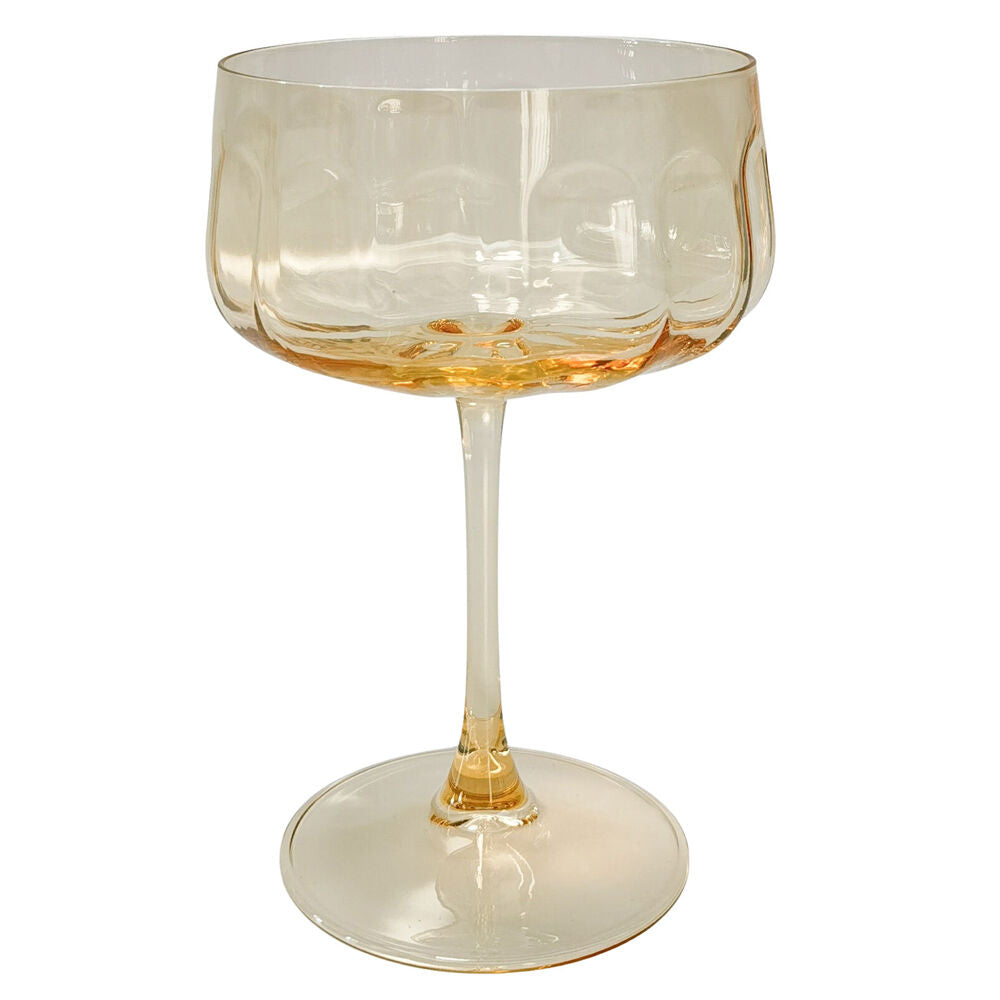 Urban 16cm Yellow Tillie Coupe Champagne Cocktail Drinking Glass 365ml