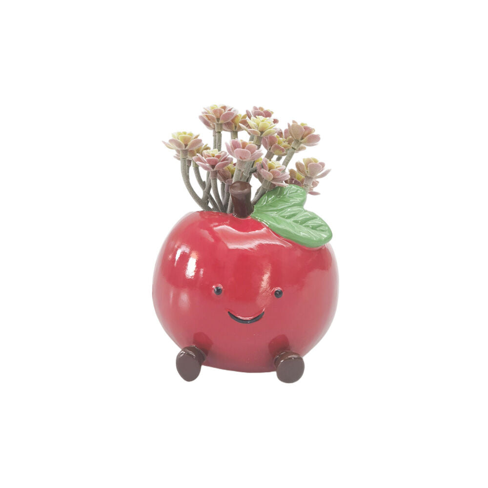 Urban 10x11cm Red Ceramic Annie Apple Friends Vessel Decorative Storage Vase — image 3