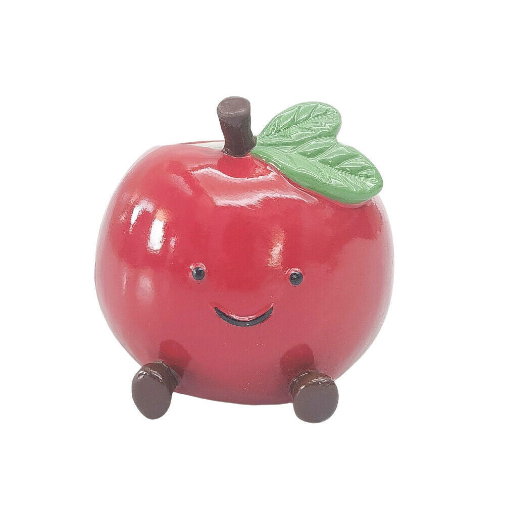 Urban Ceramic Annie Apple Friends Vessel Decorative Storage Vase 10x11cm Red (2 Pack) — image 2