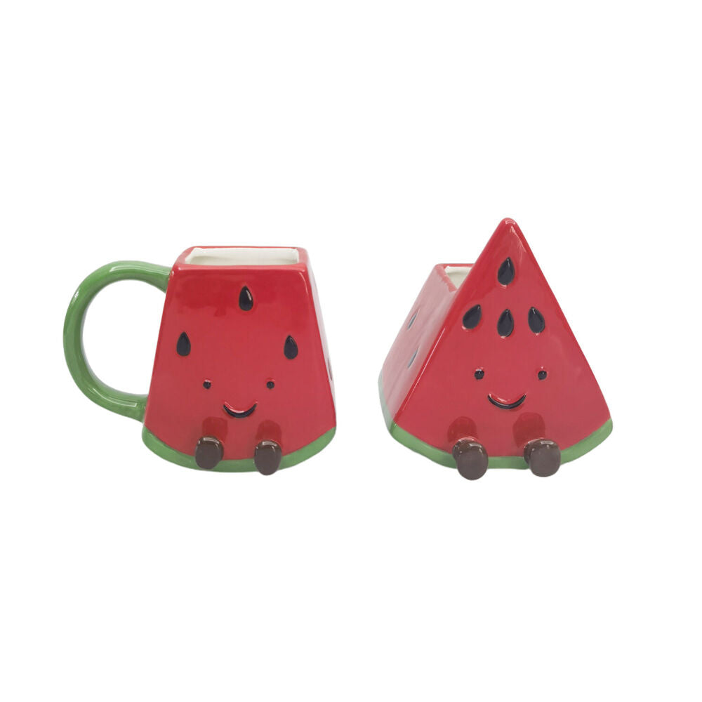 Urban 12x11cm Red Ceramic Winnie Watermelon Friends Vessel Decorative Vase — image 2