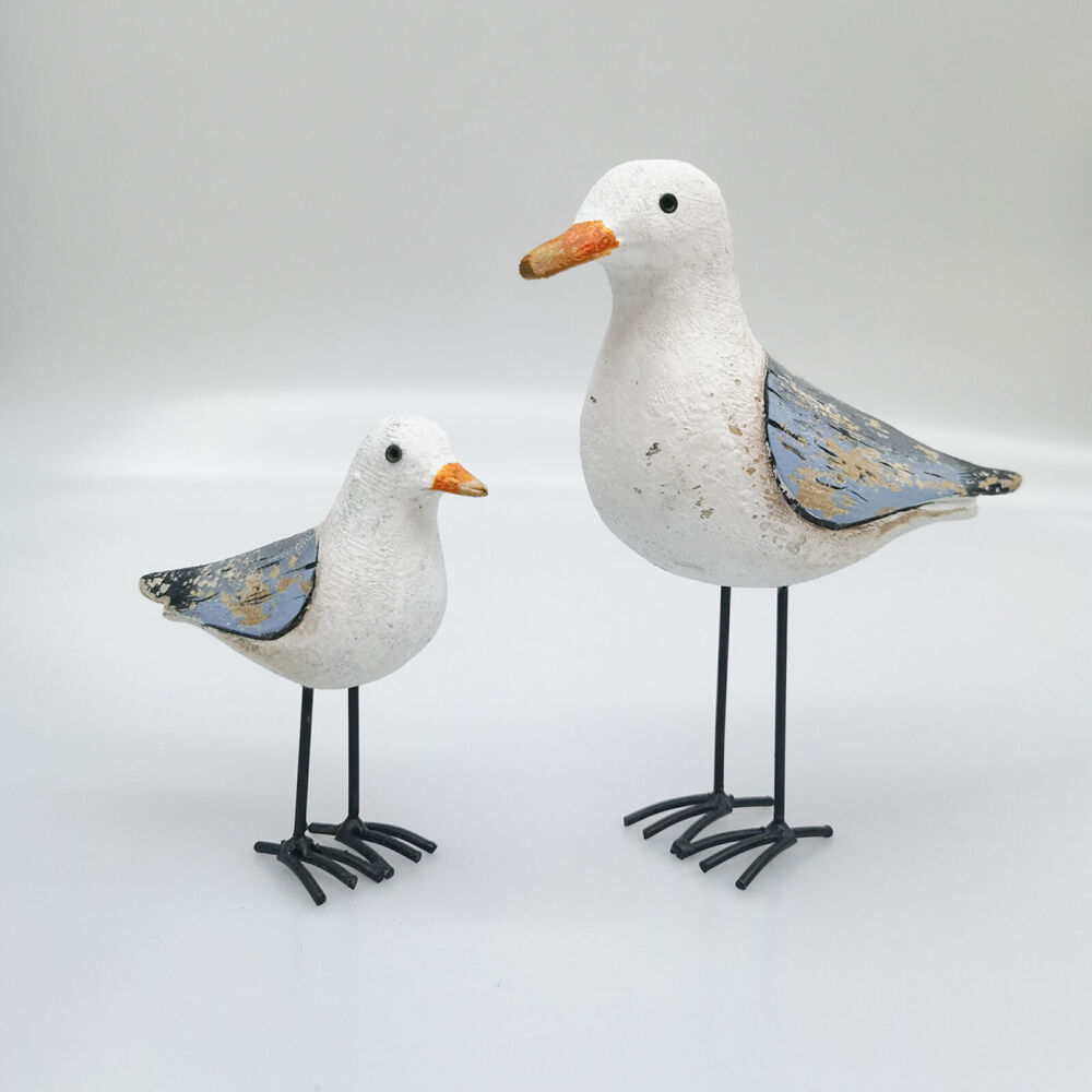 Urban 17x19cm White Wooden Drift Seagull Decorative Ornament — image 2