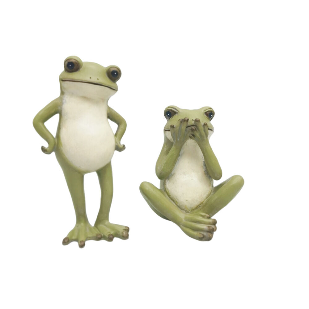 Urban 21x11cm Green Standing Frog Resin Decorative Ornament Statue — image 2