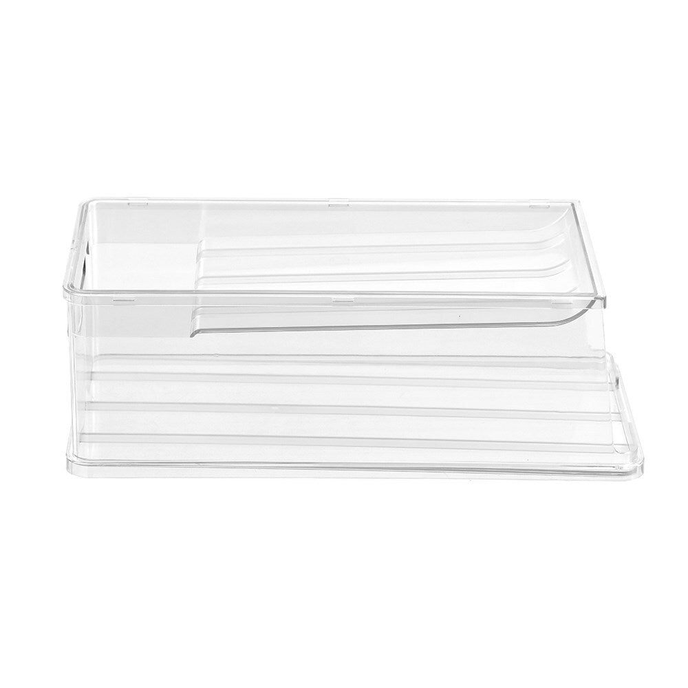 Boxsweden Crystal 2 Tier Refrigerator Caddy Organiser Storage Can Holder 37cm — image 2