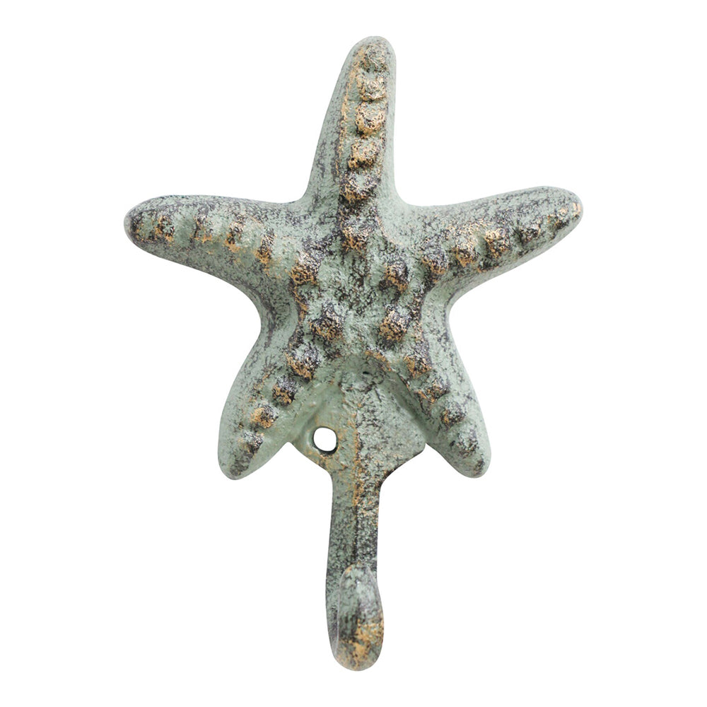 LVD Cast Iron 13cm Antique Starfish Hook Wall Mounted Clothes Hanger Home Decor