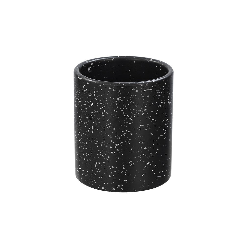Boxsweden Bano 9cm Ceramic Bathroom Cup Toothbrush Holder Storage Black Speckle